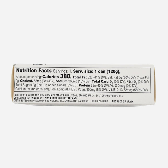 Patagonia Provisions Spanish White Anchovies - Roasted Garlic 4.2oz